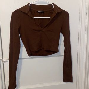 long sleeve crop top